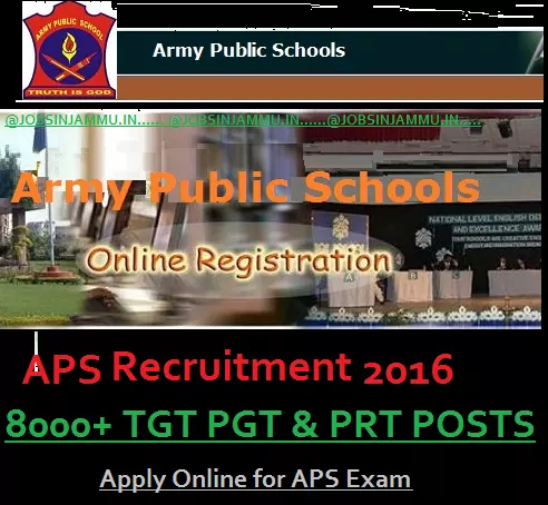 AWES PGT, TGT, PRT recruitment 2016-17 in Army public school with 8000+ Posts Vacancies| Last date: 13-09-2016. awes recruitment, tgt pgt prt awes jobs, teacher aps recruitment 2016-2017