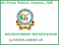 Air force school, Satwari, jammu (J&K) recruitment for Teaching, Principal and Various Posts, AFS JOBS, AIR FORCE SCHOOL LOGO, AF SCHOOL TEACHING VACANCIES 2016, AFS CANTT JOB