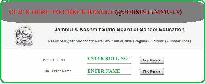 JKBOSE Result: 12TH Class Annual 2016-2017 (Regular)-Jammu (Summer Zone): Now Available 